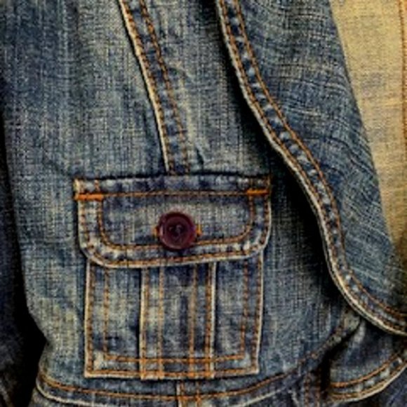 NWOT DKNY Girls Denim Medium Wash Blue Jacket 100% Cotton Sz: 5 - Picture 2 of 6